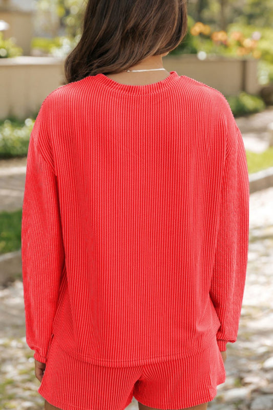 Sequin Heart Top and Shorts Set