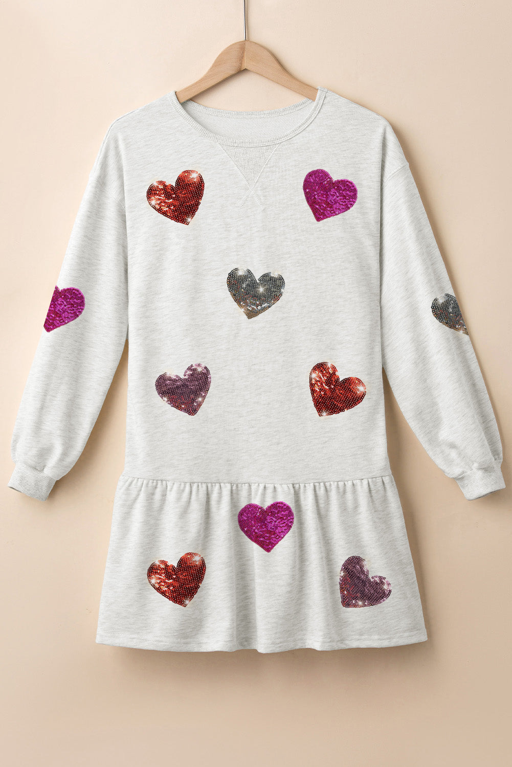 Sequin Heart Mini Dress