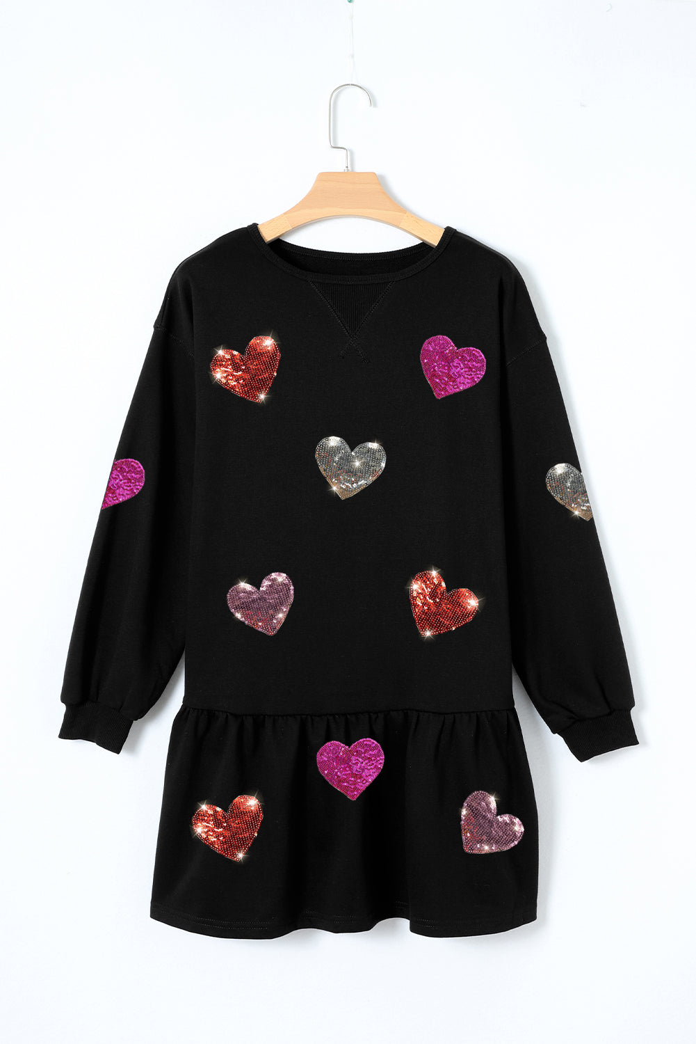 Sequin Heart Mini Dress